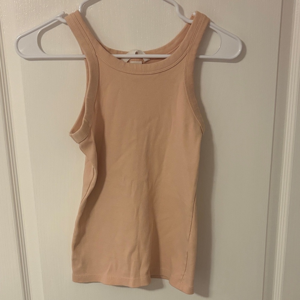H&M Light Peach Ribbed Tank Top